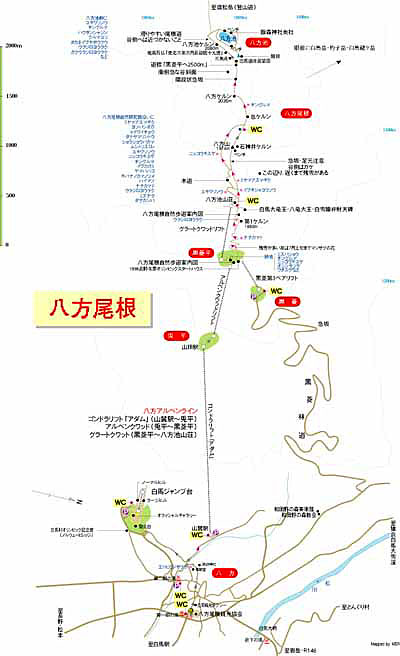 白馬(八方尾根)map