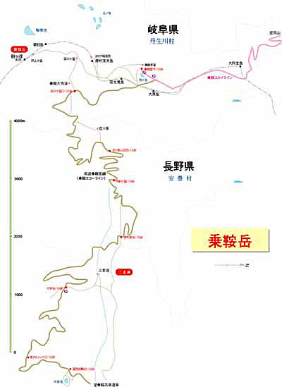 乗鞍岳map